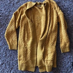 EUC Mustard Popcorn Cardigan Medium